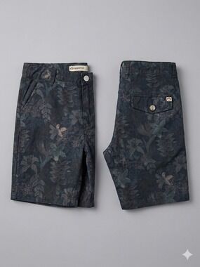 Appaman Dark Navy Botanical Print Shorts